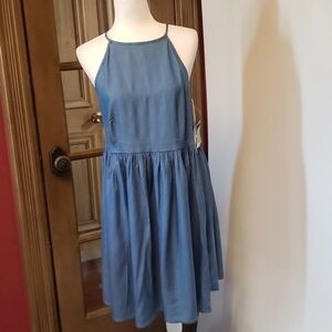 𝅺Crown & Ivy Chambre Halter Fit and Flare Dress nwt